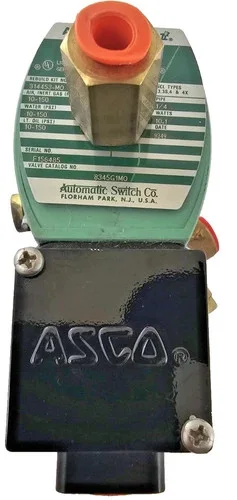 ASCO 8345G1MO 1/4 Inch 4-Way Solenoid Valve with Manual Operation — primary product image
