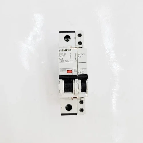 Siemens 5SY4102-7 Miniature Circuit Breaker with 5ST3010 Auxiliary Circuit Switch — product image 4 of 6