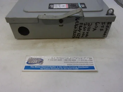 Siemens JN422 Fusible Heavy Duty Safety Switch, 60A, 240V, 3-Pole, NEMA 1 — product image 6 of 8