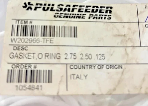 Pulsafeeder Teflon O-Ring Gasket W202966-TFE, 2.75 x 2.50 x 0.125 inches (Lot of 30) — product image 3 of 4