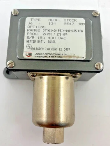 United Electric Type J6 Model 134 Pressure Switch — primary product image