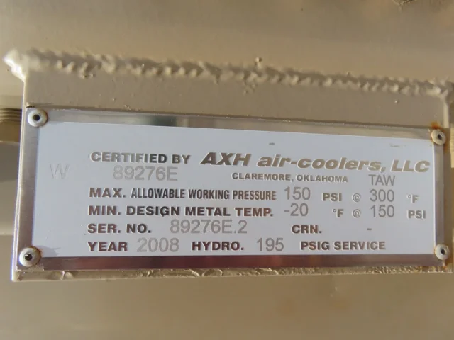 AXH Air-Coolers Forced Draft Air-Cooled Heat Exchanger 89276E — product image 10 of 12