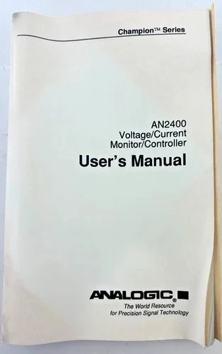 Analogic AN2400-1-0-X Voltage/Current Monitor/Controller — product image 9 of 9