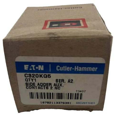 Eaton Cutler-Hammer C320KG5 Series A2 Side-Mounted Auxiliary Contact Block, 2 NC Contacts — primary product image
