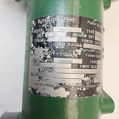 Fisher 2 1/2" ED CL-300 Control Valve CF8M with 667 Size 40 Pneumatic Actuator — product image 7 of 10