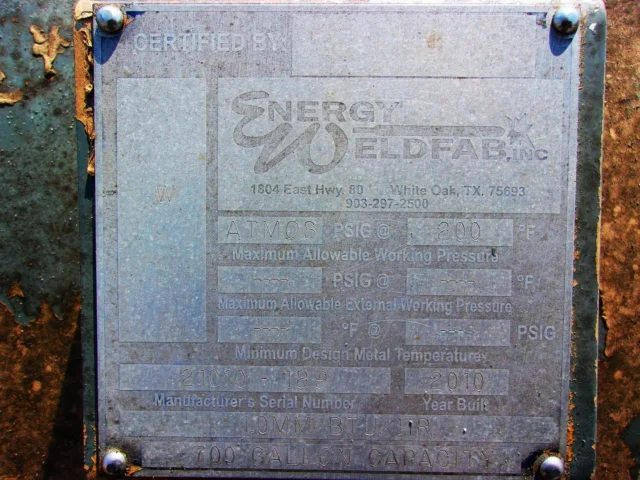 Energy Weldfab 1MM BTU Indirect Line Heater 48" x 10' — product image 8 of 16