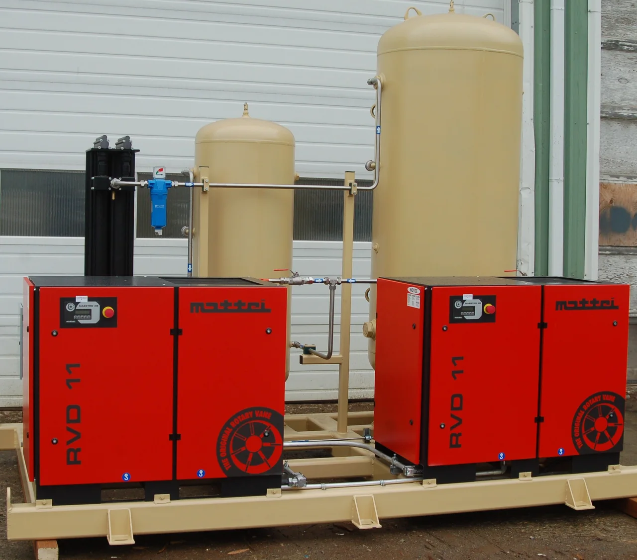 Mattei RVD11H 15 HP Rotary Vane Air Compressor System with Xebec MAD55 Dryer and 120-Gallon Receiver — primary product image