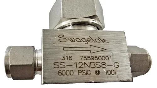 Swagelok Stainless Steel Needle Valve SS-12NBS8-G — product image 8 of 8