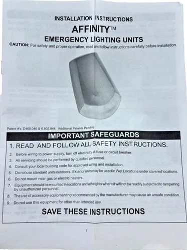 Lithonia Lighting Affinity AFN BN Die-Cast Emergency Lighting Unit — product image 5 of 5