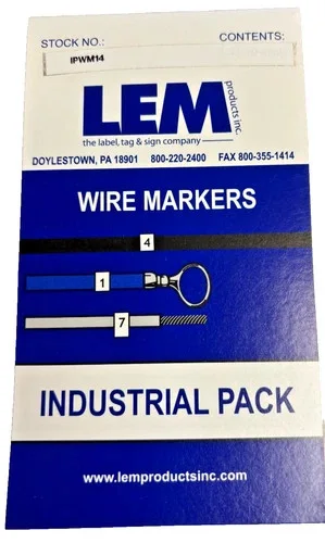LEM Products IPWM-14 Industrial Wire Markers Pack — primary product image