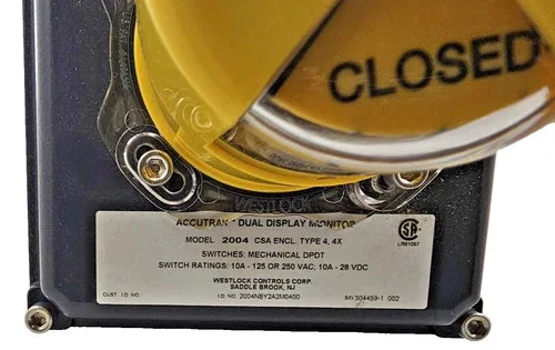 Westlock Controls Accutrak 2004 Dual Display Valve Position Monitor — product image 2 of 8