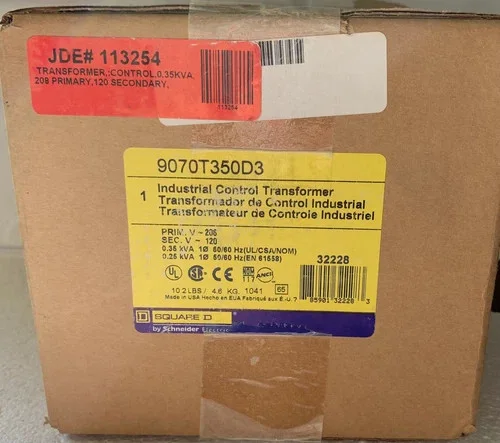 Square D 9070T350D3 Industrial Control Transformer 350VA — primary product image