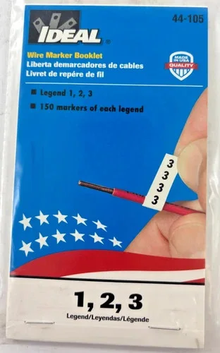 IDEAL 44-105 1,2,3 Legend Wire Marker Booklet — primary product image