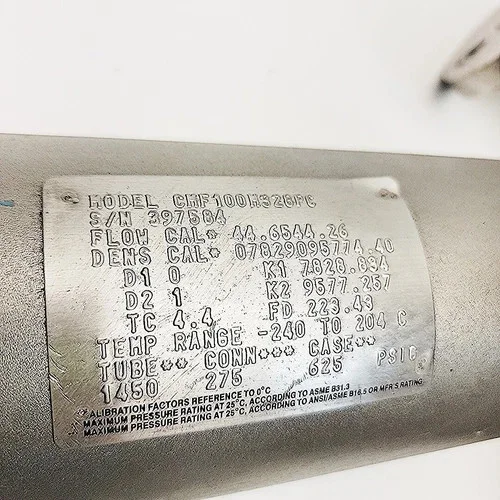 Micro Motion ELITE CMF100M328PC Coriolis Mass Flow Sensor — product image 2 of 8