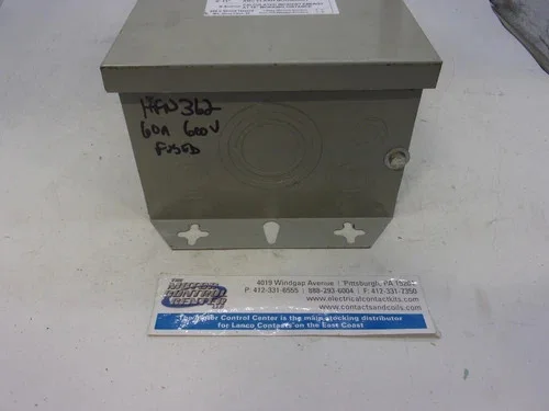 Westinghouse HFN362 Heavy Duty Safety Switch, 60A, 600V, 3-Pole, Fusible, NEMA 1 — product image 5 of 8