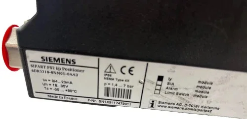 Siemens SIPART PS2 Electro-Pneumatic Valve Positioner 6DR5310-0NN01-0AA3 — product image 5 of 5