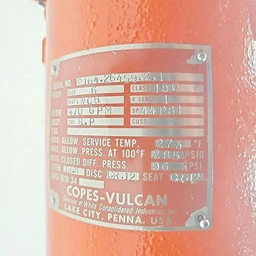Copes-Vulcan 6" Class 150 WCB Control Valve with Fisher FIELDVUE DVC5010 Actuator — product image 4 of 8