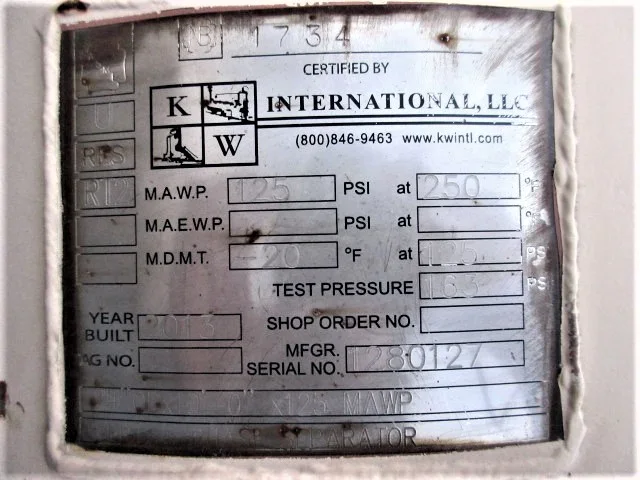 KW International 24" x 10' Horizontal Separator X125 — product image 7 of 8