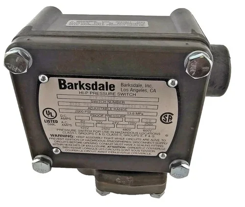 Barksdale P1X-K85SS-T Explosion-Proof High Pressure Switch — primary product image