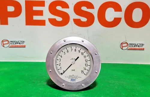 WIKA Type 73X.25 6-Inch Aluminum Liquid-Filled Differential Pressure Gauge, 0-15 PSID — primary product image