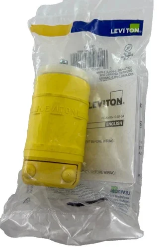 Leviton 165-1547 Yellow Dustguard Grounding Connector 15A 125V — primary product image