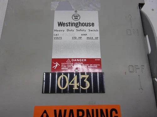 Westinghouse HFN362 Heavy Duty Safety Switch, 60A, 600V, 3-Pole, Fusible, NEMA 1 — product image 2 of 8