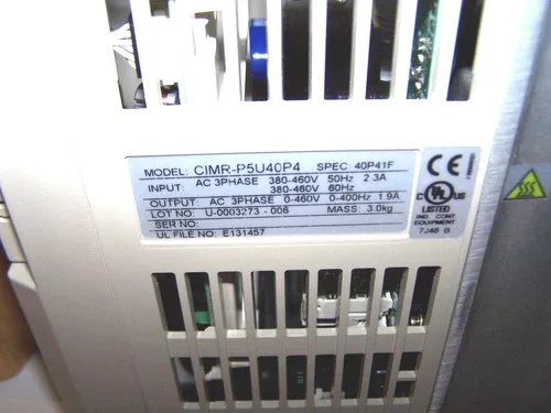 Omron Yaskawa AC Drive CIMR-P5U40P41F 1HP — product image 2 of 4