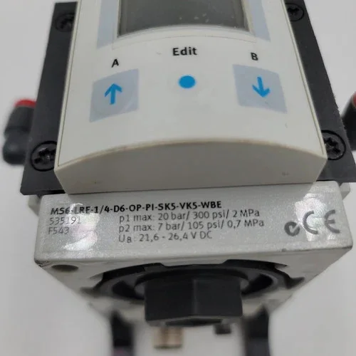 Festo Digital Pressure Control Unit MS6-LRE-1/4-D6-OP-PI-SK5-VK5-WBE — product image 8 of 9