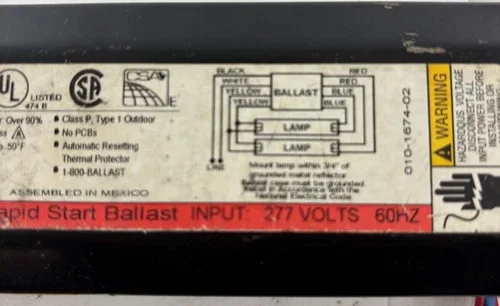 Universal Lighting Technologies M232SR277 Rapid Start Ballast — product image 3 of 5