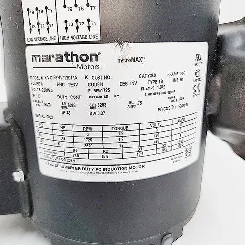 Marathon microMAX Y360 Inverter Duty AC Induction Motor — product image 5 of 6