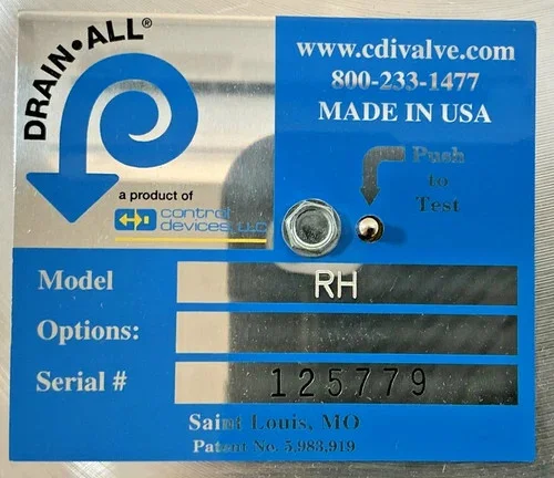 Drain-All Rust Handler Automatic Drain Valve RH50-0LAAA — product image 2 of 10