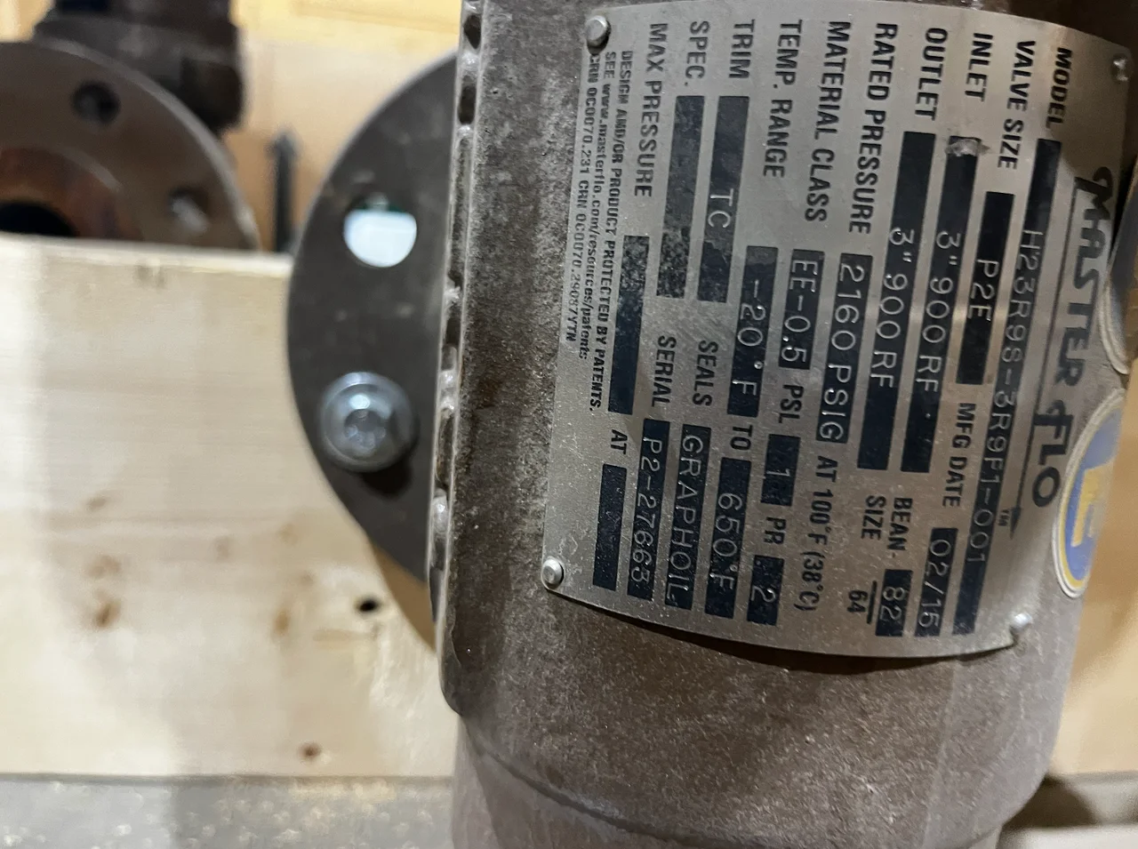 Master Flo H2P2E 3R9S-3R9F1-001 3-Inch Choke Valve — primary product image