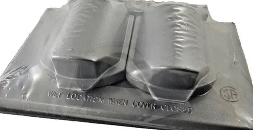 Pass & Seymour CA8GH Horizontal Duplex Outlet Box Cover - Weatherproof, Grey — product image 2 of 3