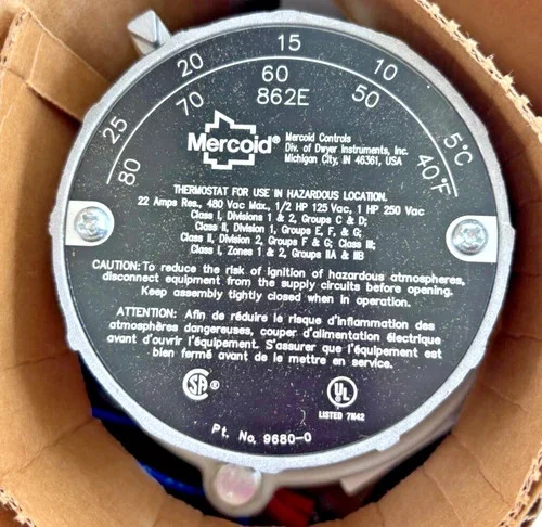Mercoid 862E Explosion-Proof Heavy-Duty Thermostat — primary product image