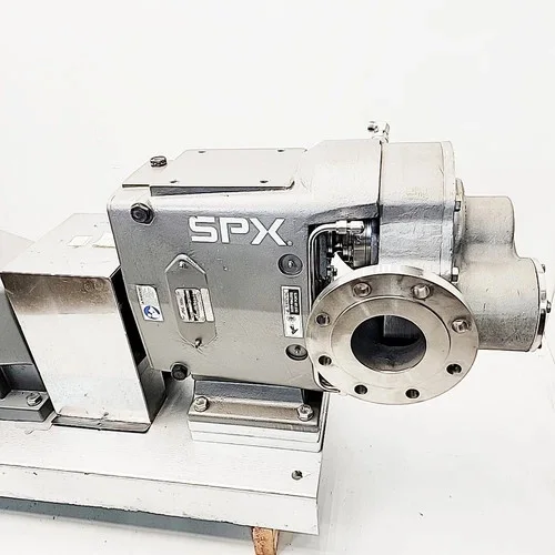 SPX Waukesha Cherry-Burrell 5070 Rotary Positive Displacement Lobe Pump with 15 HP Motor and 7.70:1 Gearbox — product image 4 of 19