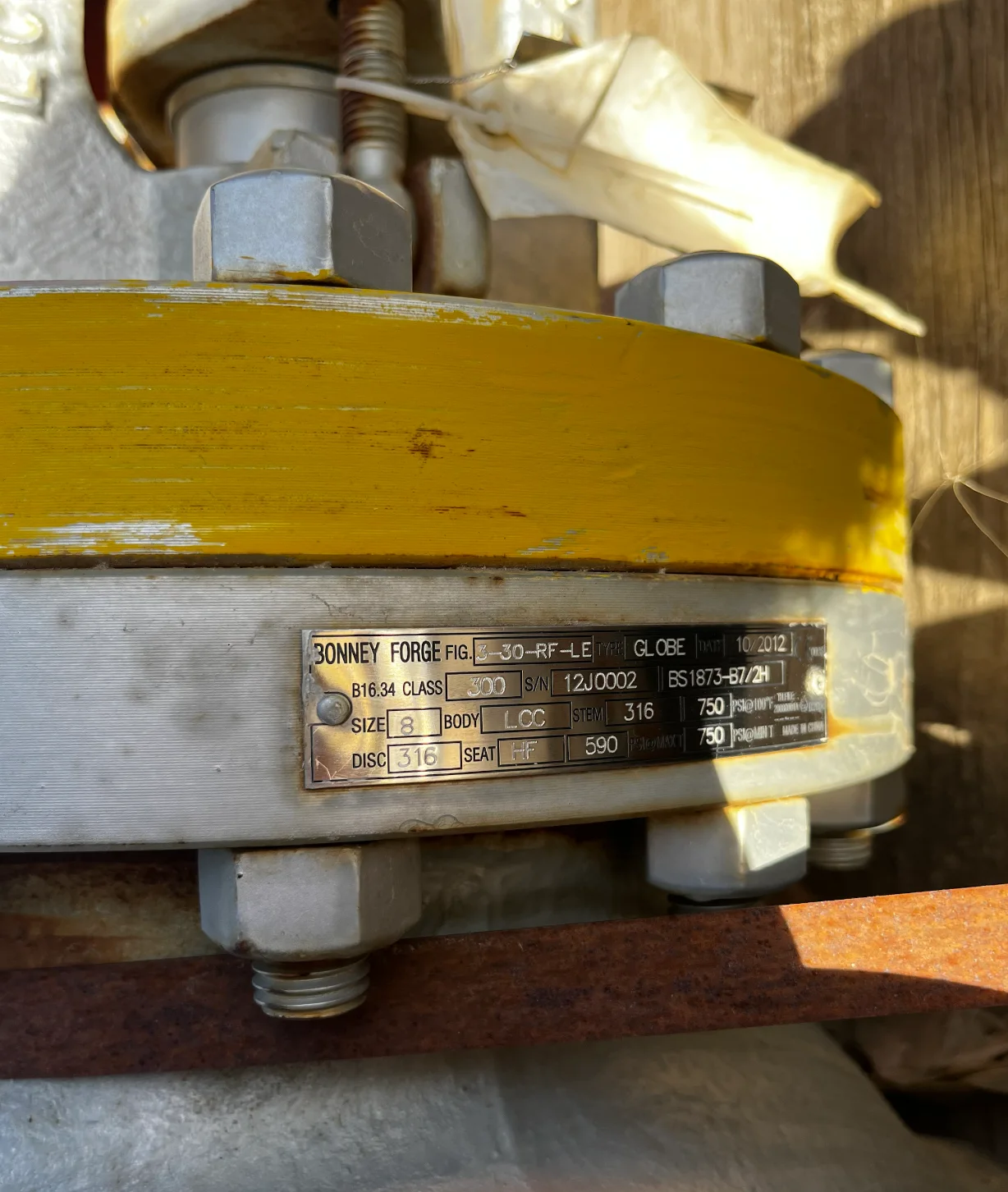 Bonney Forge U-300-RF-LE Globe Valve, 8 Inch, Class 300 — product image 2 of 2