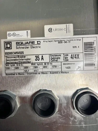 Square D 8536SCW5V02S Type S Size 1 Combination Motor Starter Disconnect — product image 3 of 8