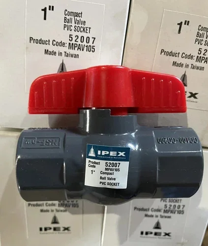 Lot of Four IPEX 1" Compact PVC Ball Valve 52007 — primary product image