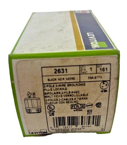 Leviton 2631 30A 277V Locking Plug NEMA L7-30P — primary product image
