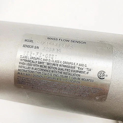 Micro Motion ELITE CMF100M328PC Coriolis Mass Flow Sensor — product image 3 of 8