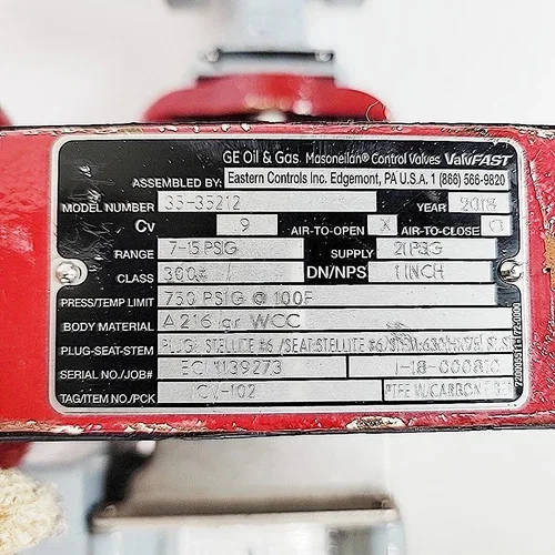 Masoneilan 1" CL-300 Camflex II Control Valve 35-35212 — product image 9 of 11