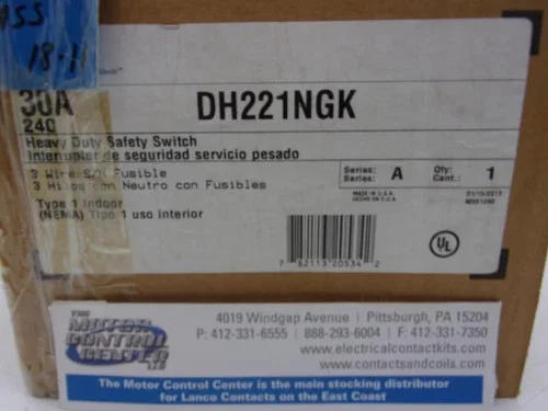 Cutler-Hammer Heavy Duty Safety Switch DH221NGK — primary product image