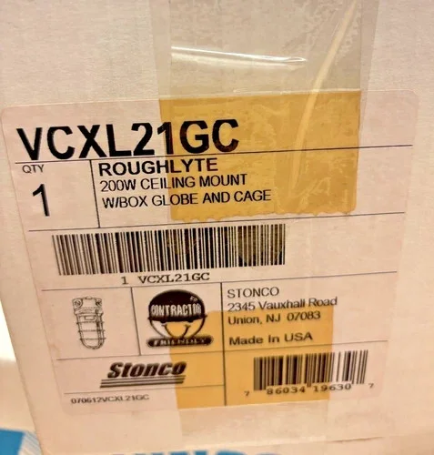 Stonco RoughLyte VCXL21GC 200W Ceiling Mount Light Fixture with Globe and Cage — product image 4 of 8