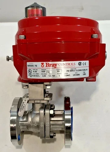 Bray Series 70 Electric Actuator with 1-1/4 Inch Flanged Ball Valve 70-0051-113D0-536/A — primary product image