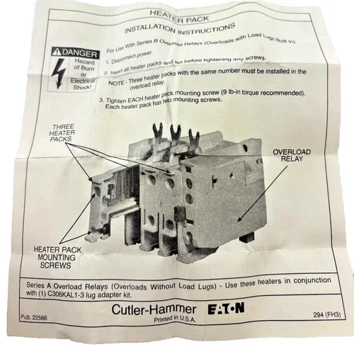 Eaton Cutler-Hammer Freedom Series Heater Pack H2006B-3 — product image 6 of 6