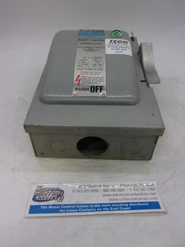 ITE Gould HU322 General Duty Safety Switch, 60A, 2P, Fusible, 240V, NEMA 1 — product image 8 of 8