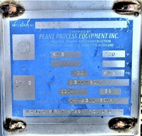 Plant Process Equipment Inc. Gas Scrubber 14" x 6'6" — product image 12 of 13