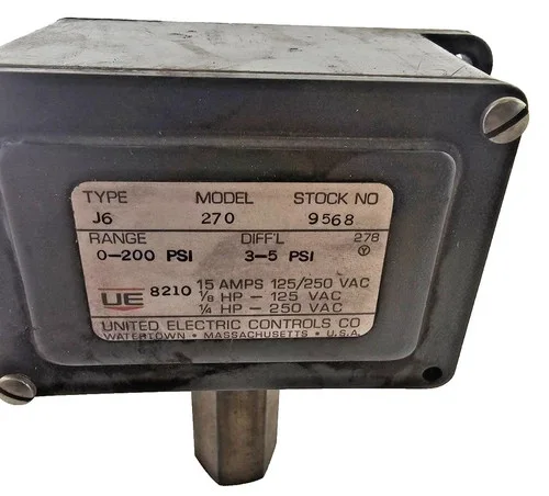 United Electric Controls J6-270 Pressure Switch — product image 2 of 7