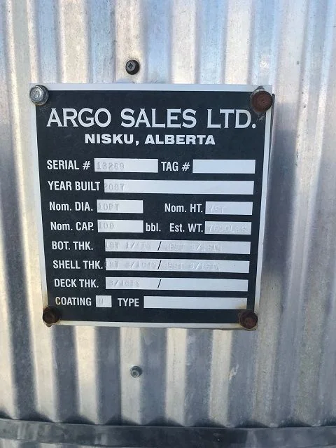 100 BBL Argo Tank — product image 3 of 3