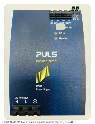 PULS DIMENSION QS20.241 480W 24V 20A DIN Rail Power Supply — product image 7 of 7